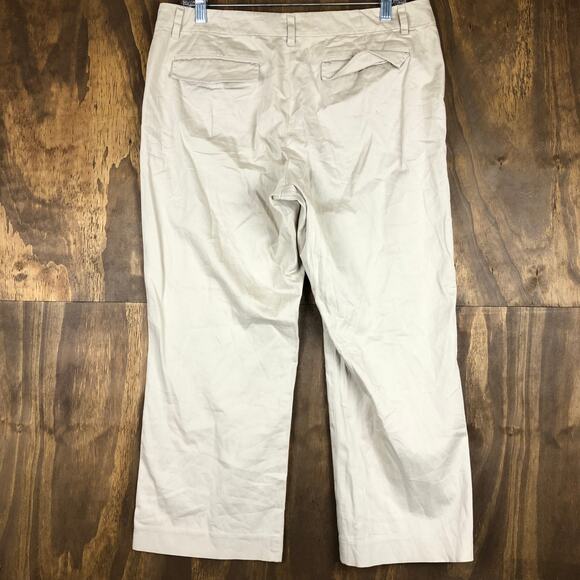 Banana Republic Womens Pants Tan Martin Fit Capris Cropped Stretch 12 - Picture 10 of 12